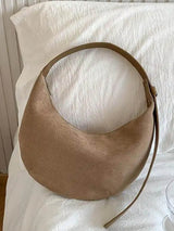 Lydia Halfmoon faux suede Bag