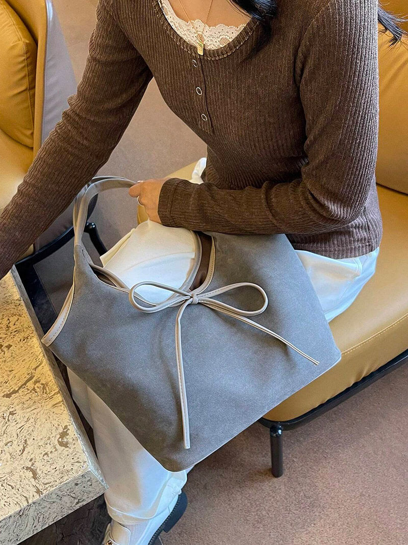 Florence Suede Bow Bag