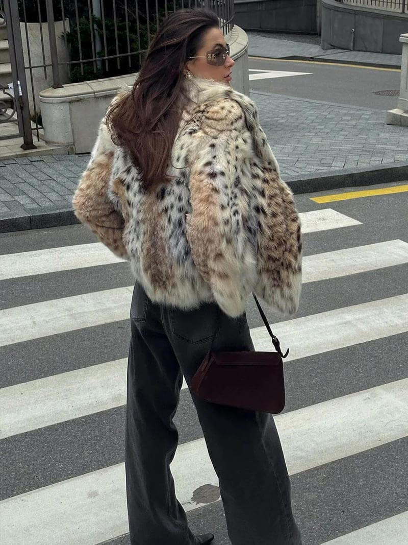 Jaguar fur aux Jacket