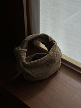 Woven bag medium suede