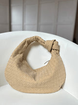 Woven bag medium suede